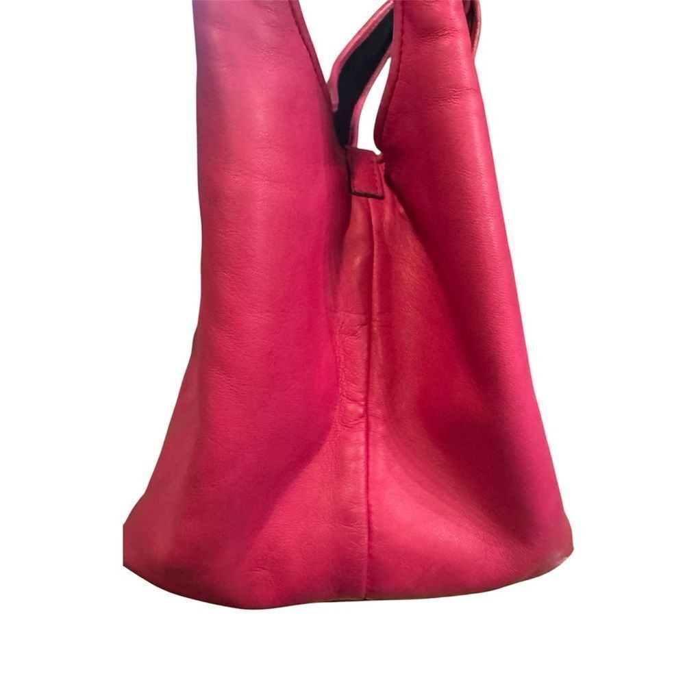 LOEWE Melon Pink Nappa Lambskin Leather Soft Hobo Bag Calle Tote Handbag Small - Picture 5 of 12